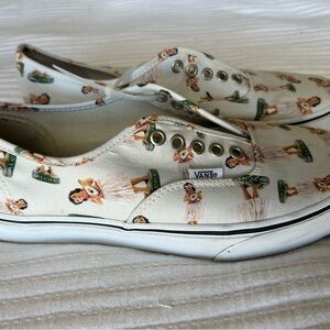 Vans Cream Hula Dancer Print Sneakers M9.5 W11